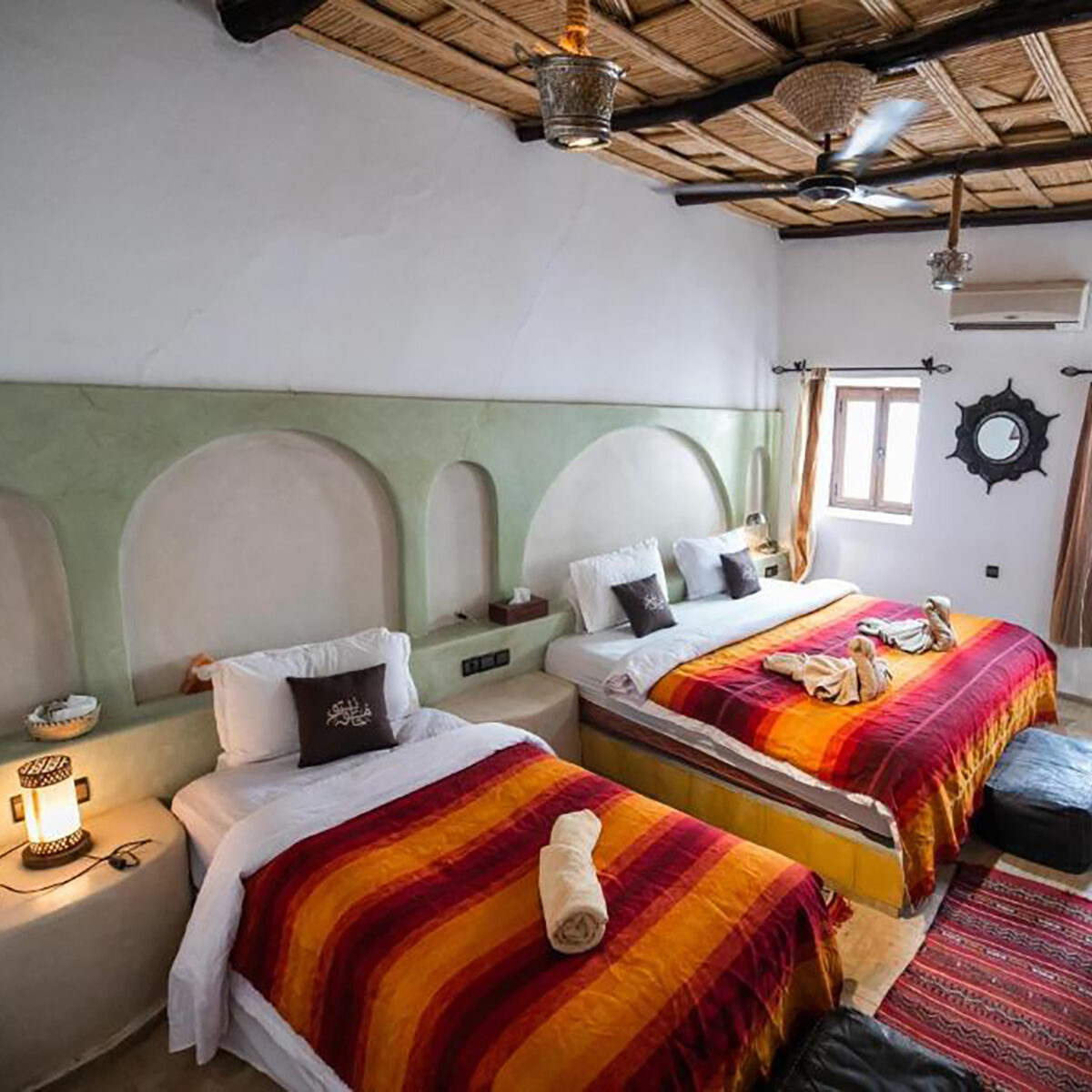 room in a riad in morocco, sahara desert
