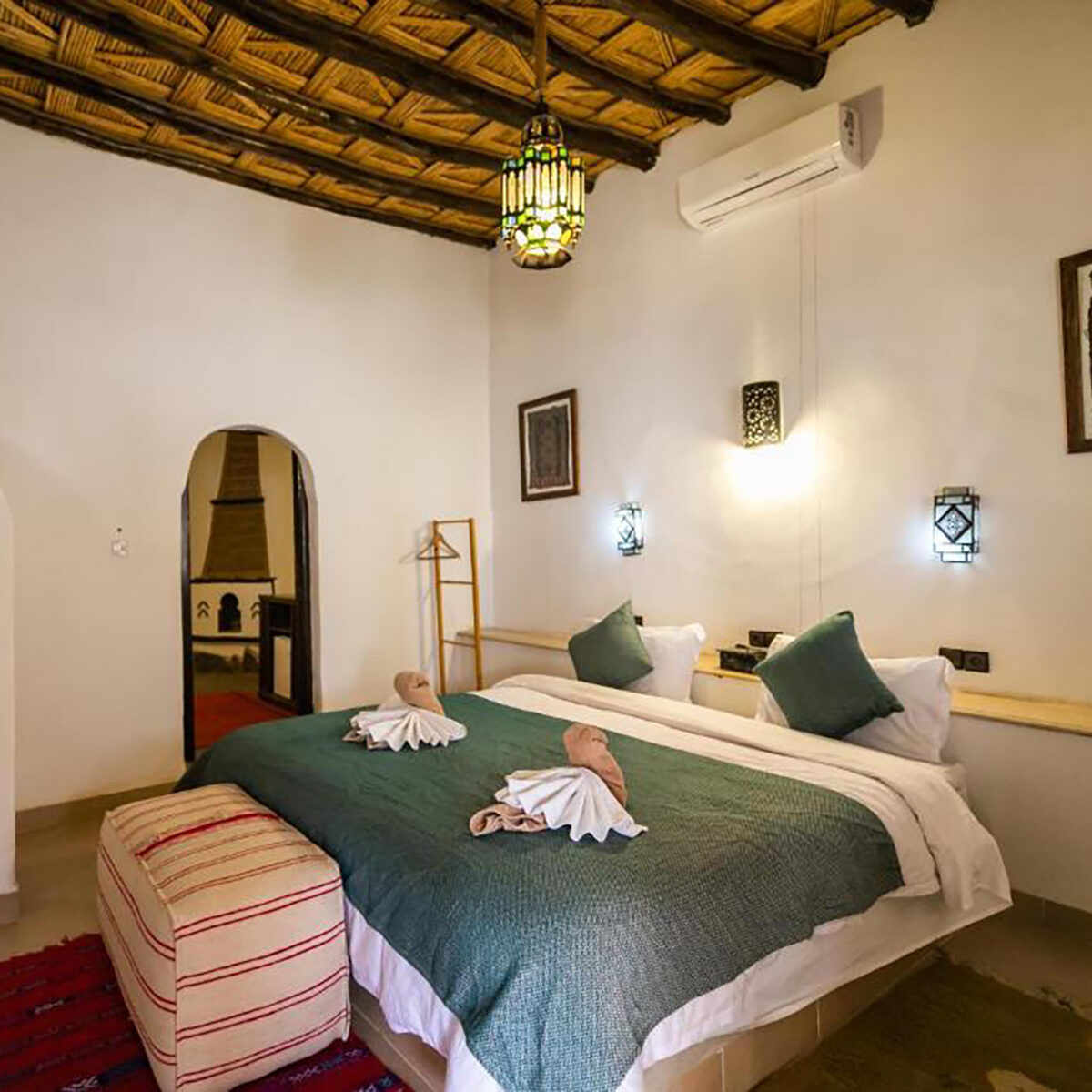 double bed in riad in morocco