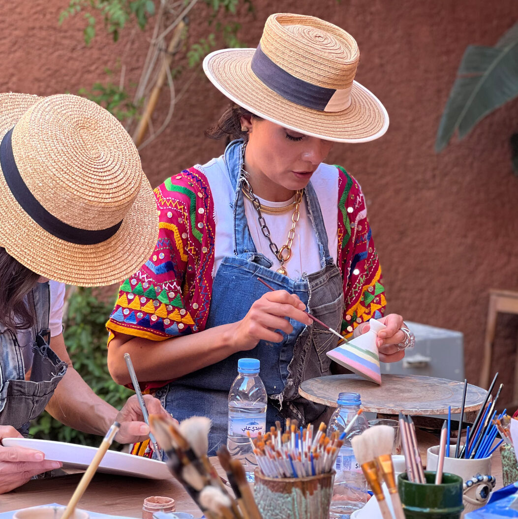 cermamic painting wrokshop in marrakesh