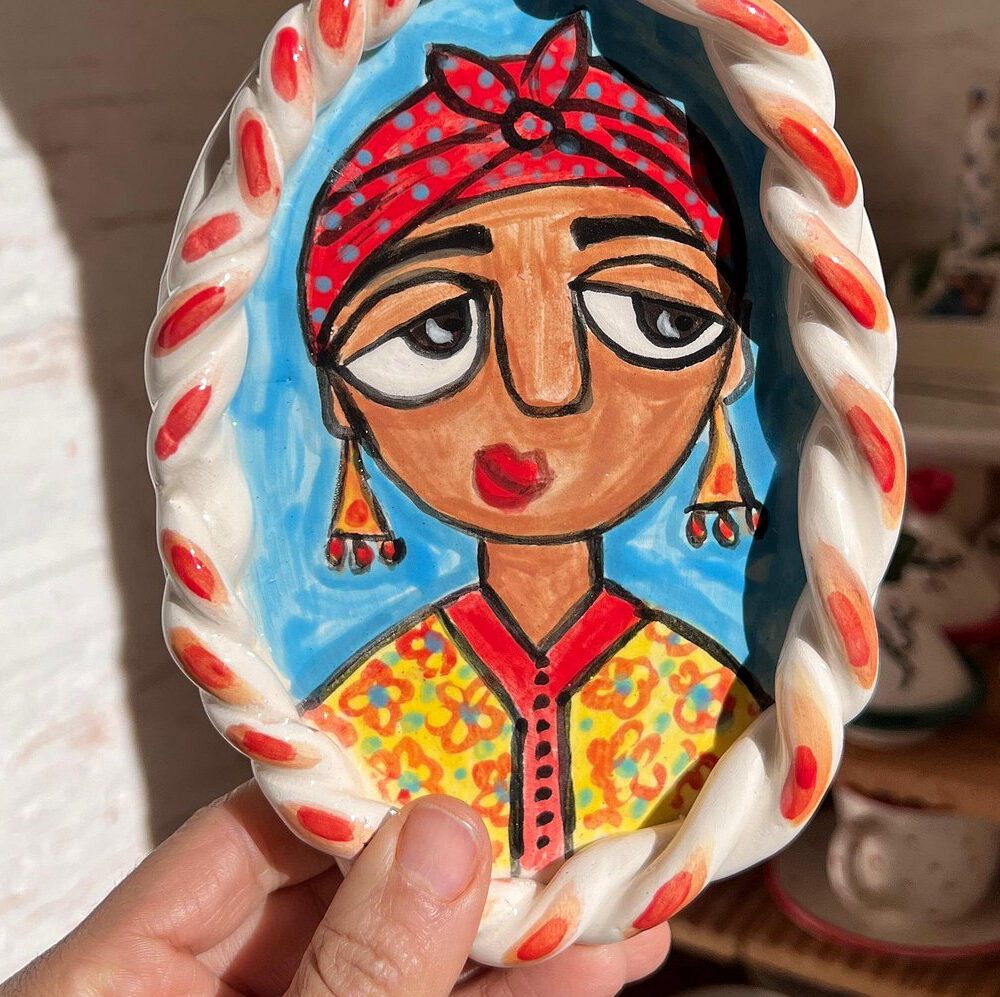 creative painting on ceramic